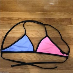 JOLYN-triangle bikini top-purple and pink.